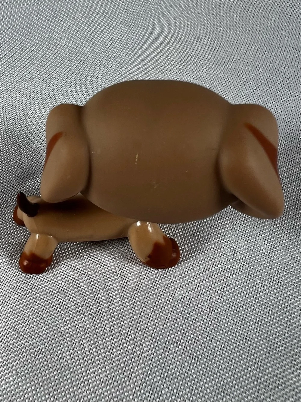 Authentic LPS #518 Brown Dachshund Dog Blue Teardrop Eyes Vintage Hasbro